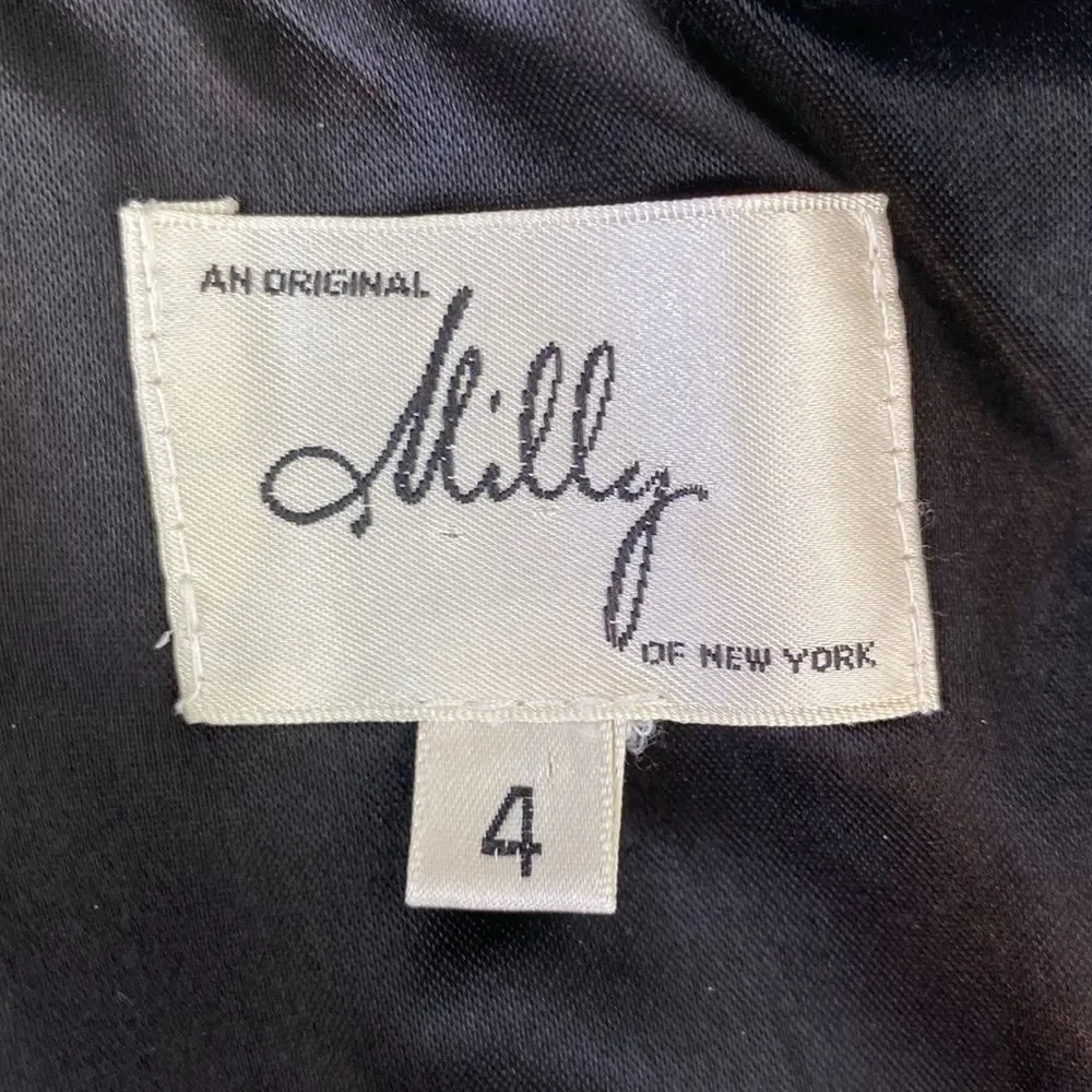 Milly NY Ivory & Black Circle Print Art Deco Woven Mini Skirt 4